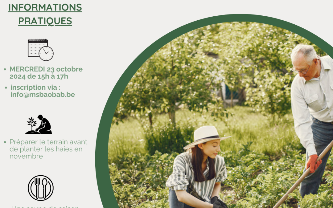 Atelier jardinage 23 octobre 2024