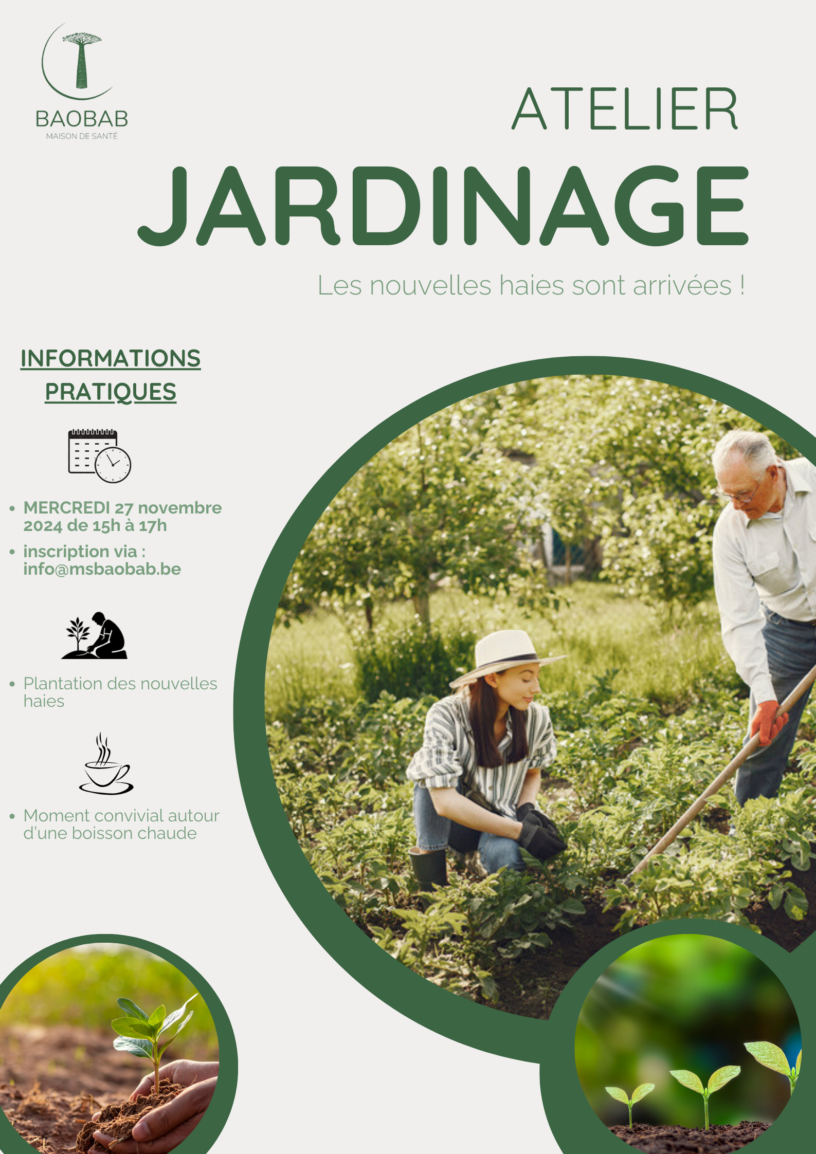 Atelier jardinage 27 novembre 2024